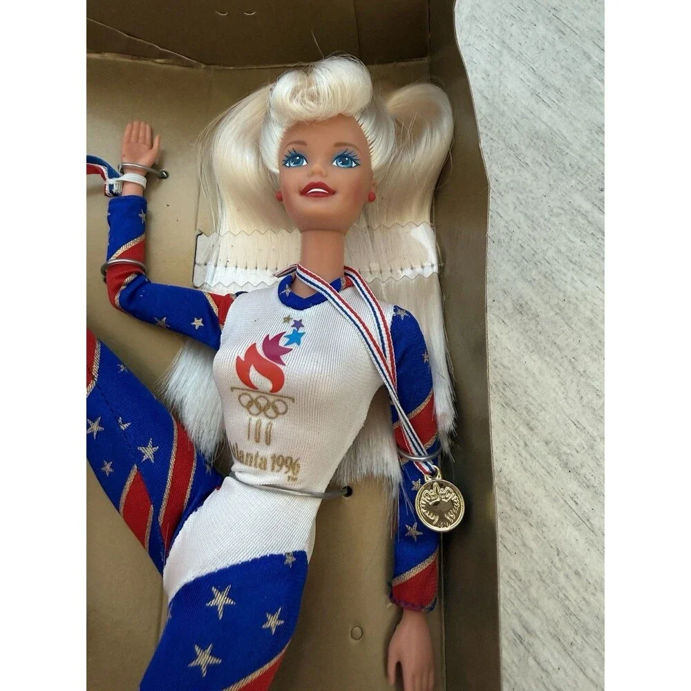 Barbie Blue Logo Dress Doll 2022 New & 1996 Olympic Gymnast‎ Atlanta #1512 Lot